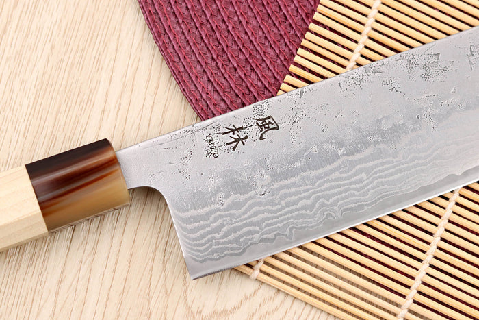 Couteau nakiri 16,5cm japonais artisanal Yuzo Haruto Damas