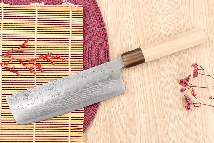 Couteau nakiri 16,5cm japonais artisanal Yuzo Haruto Damas