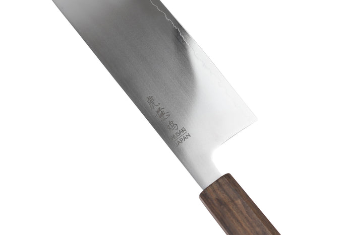 Couteau nakiri 16cm japonais artisnal Wusaki Hikari SLD manche bubinga
