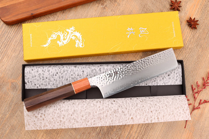 Couteau nakiri 17cm japonais artisanal Yuzo Akira Tsuchime VG10