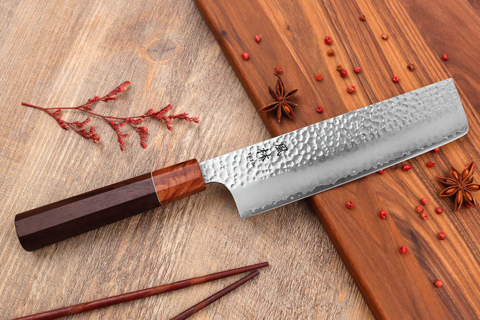 Couteau nakiri 17cm japonais artisanal Yuzo Akira Tsuchime VG10
