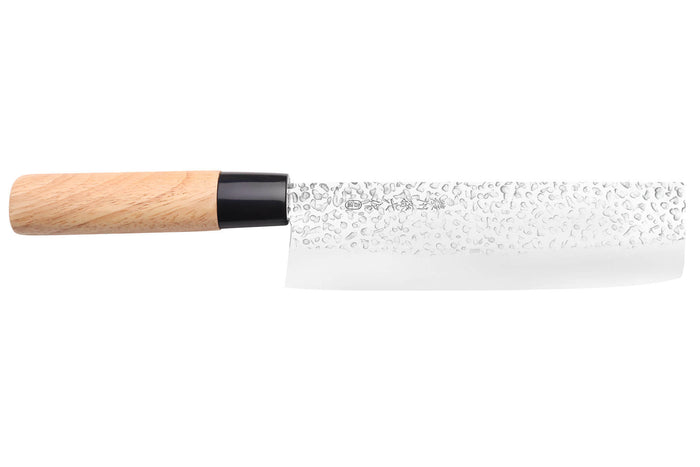 Couteau nakiri 17cm japonais Satake Cutlery Tsuchime en magnolia
