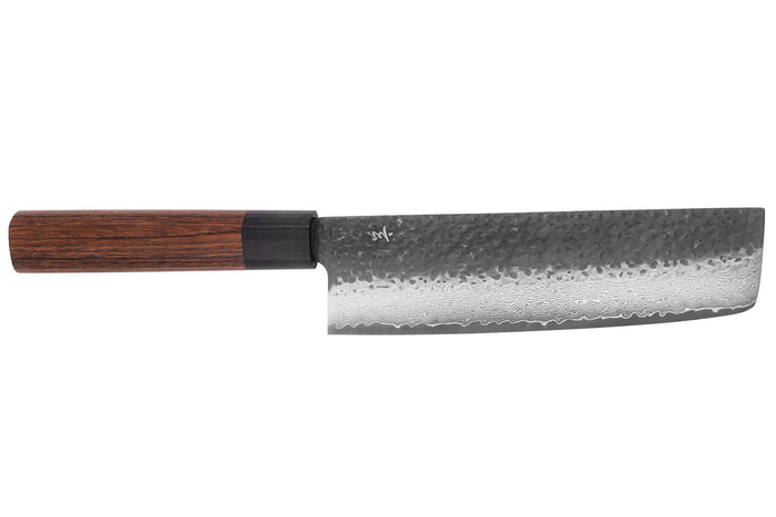 Couteau nakiri 17cm japonais Shizu Hamono Gen VG10 damas