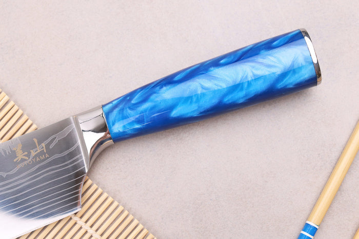 Couteau nakiri 17cm Kutoyama Blue Wave