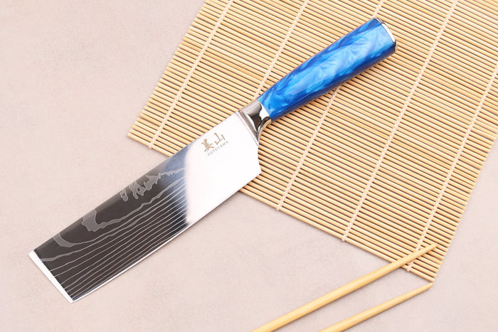 Couteau nakiri 17cm Kutoyama Blue Wave