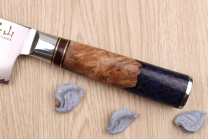 Couteau nakiri 17cm Kutoyama damas nid d'abeille