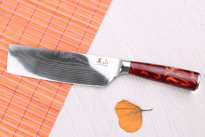 Couteau nakiri 17cm Kutoyama Red Flame