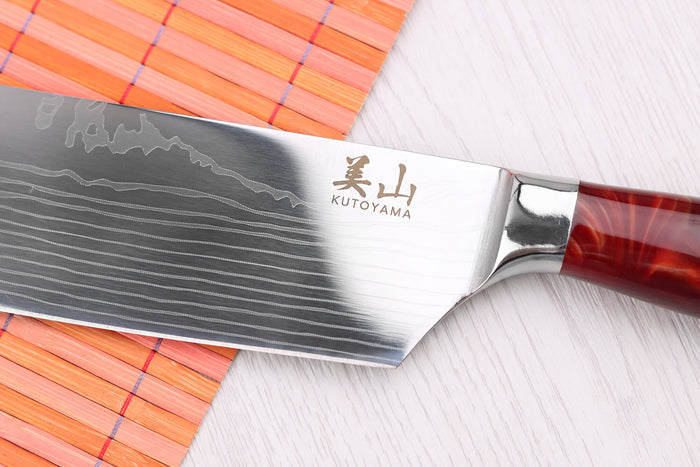 Couteau nakiri 17cm Kutoyama Red Flame