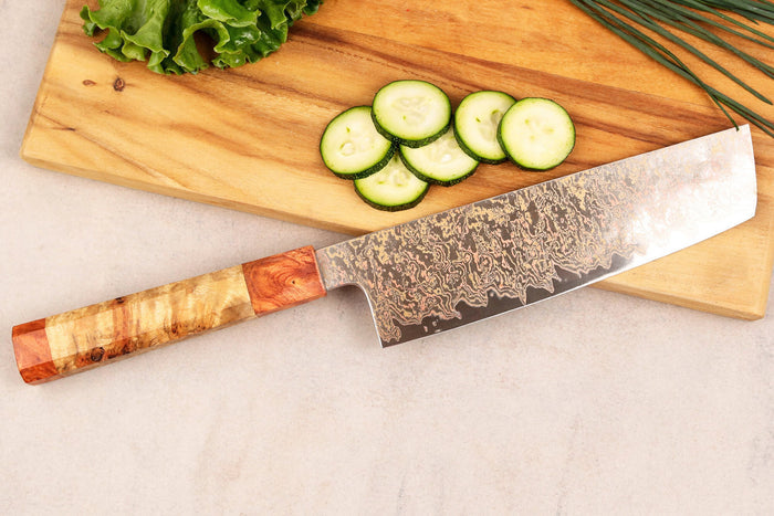 Couteau nakiri 17cm Sayuto Érable Damas 12Cr