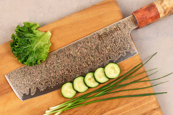 Couteau nakiri 17cm Sayuto Érable Damas 12Cr