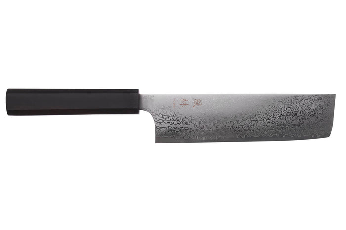 Couteau nakiri 18cm japonais artisanal Yuzo Kurogane Damas VG10