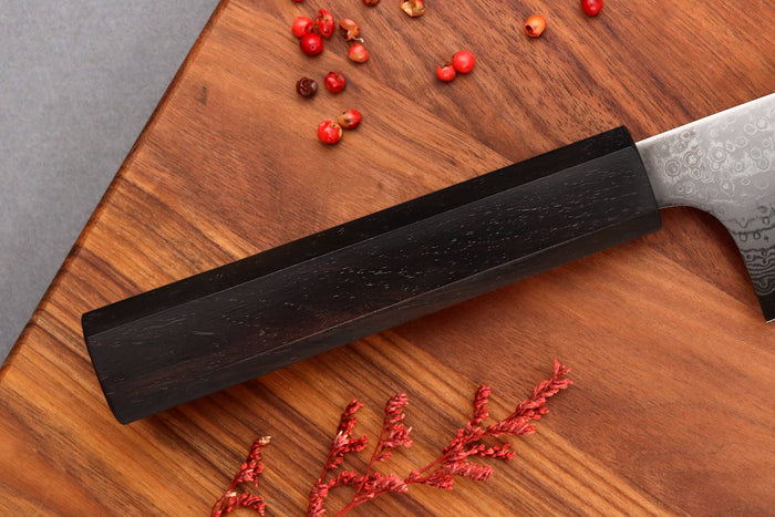Couteau nakiri 18cm japonais artisanal Yuzo Kurogane Damas VG10