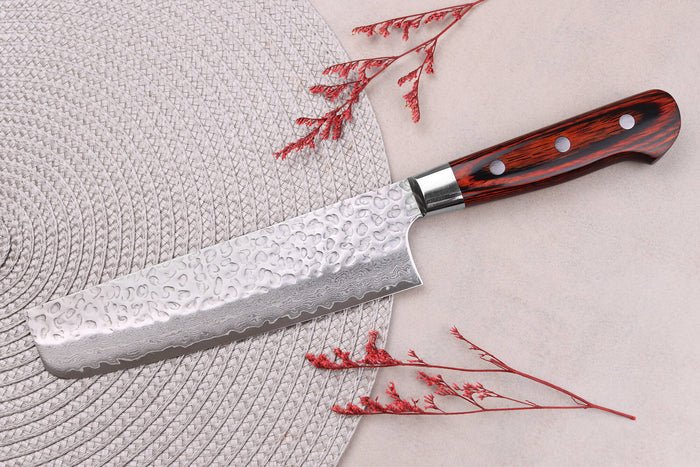 Couteau nakiri japonais 16cm Sakai Takayuki Damascus Western 33 couches