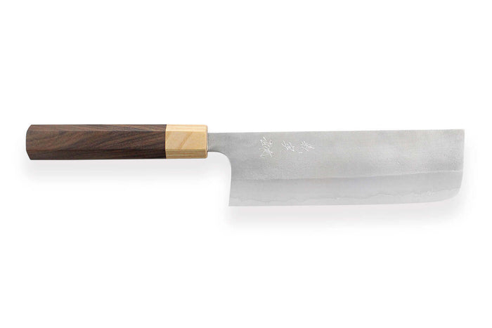 Couteau nakiri japonais artisanal Yoshimi Kato AS Nashiji 16,5cm