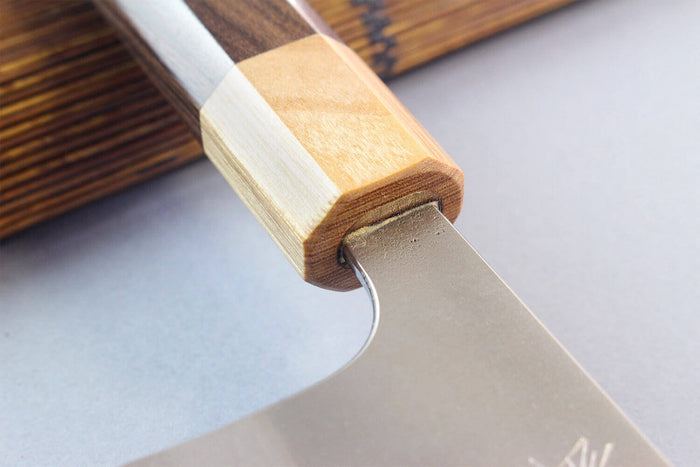 Couteau nakiri japonais artisanal Yoshimi Kato AS Nashiji 16,5cm