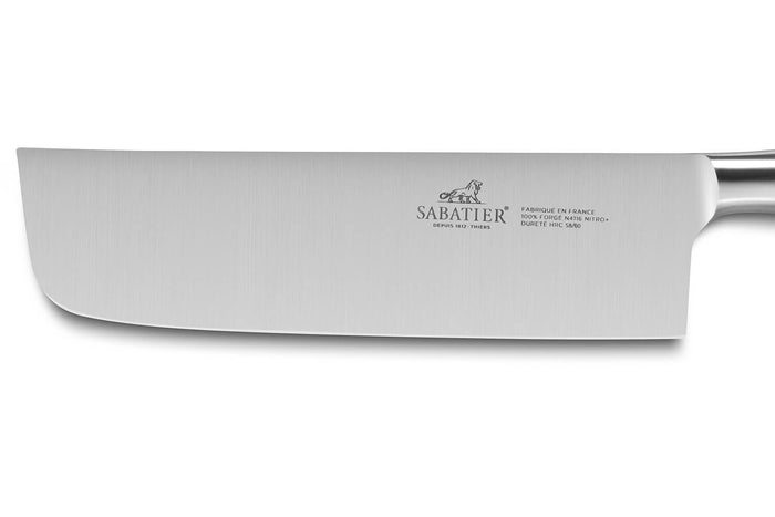 Couteau nakiri Sabatier Idéal Inox 100% forgé rivets laiton lame 16cm