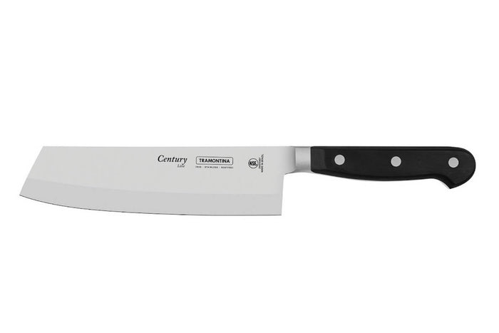 Couteau Nakiri Tramontina Century lame forgée 18cm manche polycarbonate noir