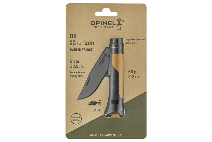 Couteau Opinel N°08 Horizon moutarde & noir