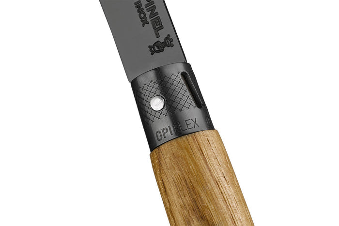 Couteau Opinel Neo6 lame 7cm Opiflex® revêtement noir manche en chêne