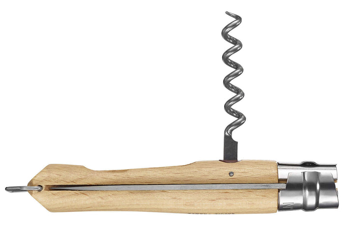 Couteau Opinel traditionnel n°10 lame 10cm virole tournante + tire-bouchon + décapsuleur