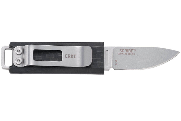 Couteau plat CRKT SCRIBE 2425 manche nylon renforcé avec fibre de verre avec capuchon