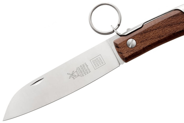 Couteau pliant artisanal Windmühlenmesser Ibex 100 manche en hêtre 14cm