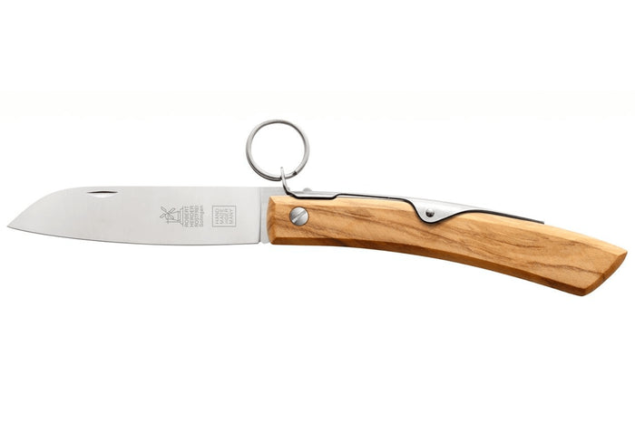 Couteau pliant artisanal Windmühlenmesser Ibex 100 manche en olivier 14cm