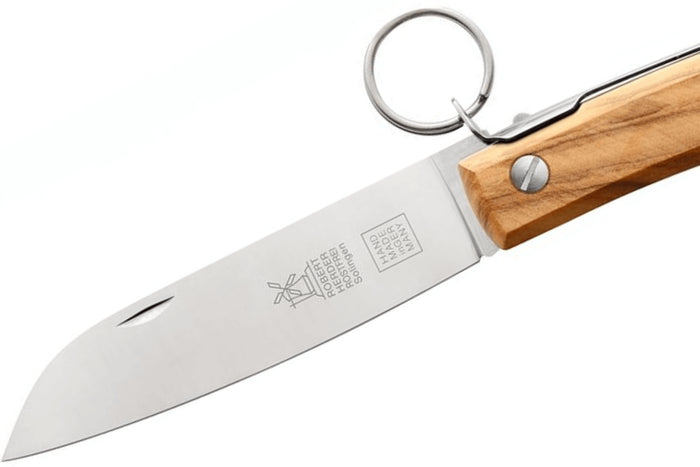 Couteau pliant artisanal Windmühlenmesser Ibex 100 manche en olivier 14cm