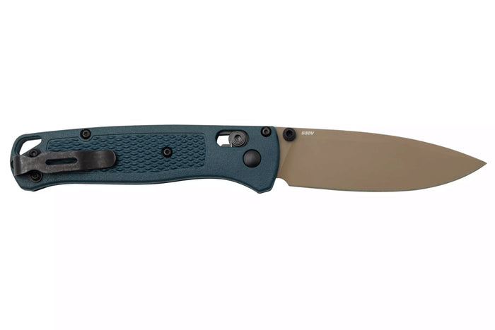 Couteau pliant Benchmade Bugout Crater Blue 535FE-05 manche Grivory bleu 10,7cm