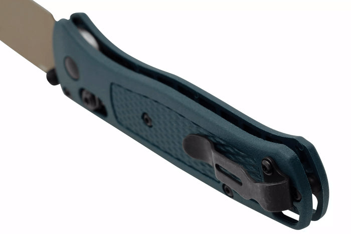Couteau pliant Benchmade Bugout Crater Blue 535FE-05 manche Grivory bleu 10,7cm