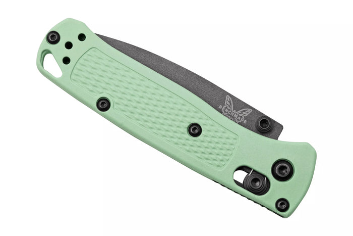 Couteau pliant Benchmade Mini Bugout Sea Foam 533GY-06 lame noire manche Grivory vert 9,4cm