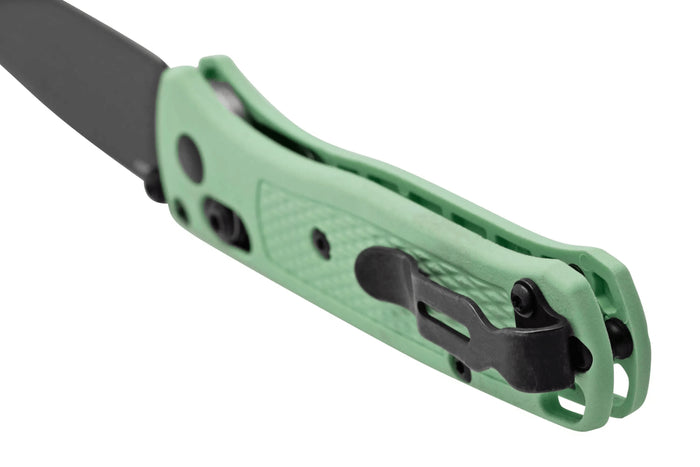 Couteau pliant Benchmade Mini Bugout Sea Foam 533GY-06 lame noire manche Grivory vert 9,4cm