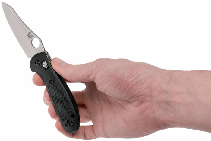 Couteau pliant Benchmade Mini Griptilian 555-S30V manche nylon renforcé de verre noir 9,8cm