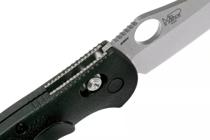 Couteau pliant Benchmade Mini Griptilian 555-S30V manche nylon renforcé de verre noir 9,8cm