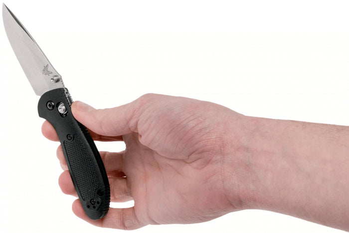 Couteau pliant Benchmade Mini Griptilian 556 manche Grivory noir 9,9cm