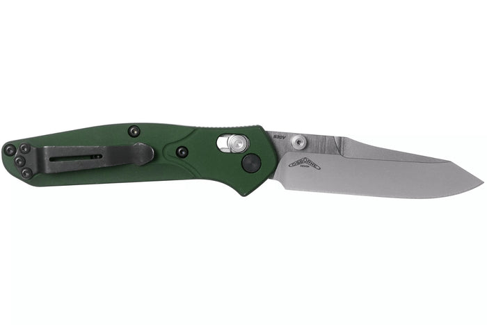 Couteau pliant Benchmade Mini Osborne 945 lame tanto manche aluminium anodisé vert 9cm