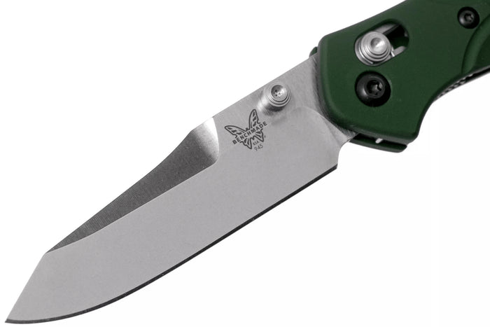 Couteau pliant Benchmade Mini Osborne 945 lame tanto manche aluminium anodisé vert 9cm