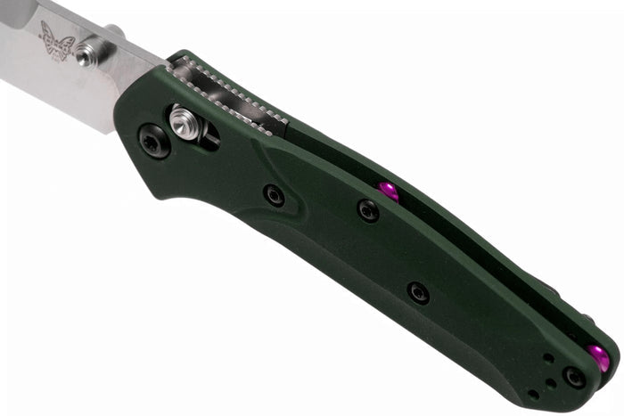 Couteau pliant Benchmade Mini Osborne 945 lame tanto manche aluminium anodisé vert 9cm
