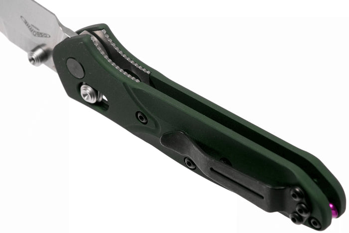 Couteau pliant Benchmade Mini Osborne 945 lame tanto manche aluminium anodisé vert 9cm