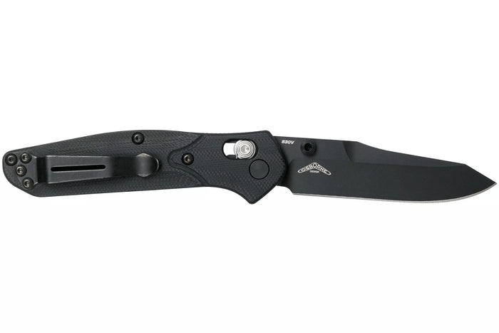 Couteau pliant Benchmade Mini Osborne 945BK-1 lame noire tanto manche G10 noir 9,8cm
