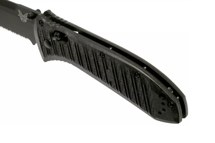 Couteau pliant Benchmade Presidio II 570SBK-1 lame noire semi-dentée 9,5cm avec clip de poche