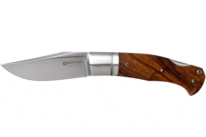 Couteau pliant Böker Boxer Desert Ironwood 111025 manche en bois de fer 10,8cm