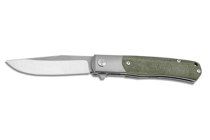 Couteau pliant Böker TRPPR 112943 manche en micarta kaki et titane 10,7cm