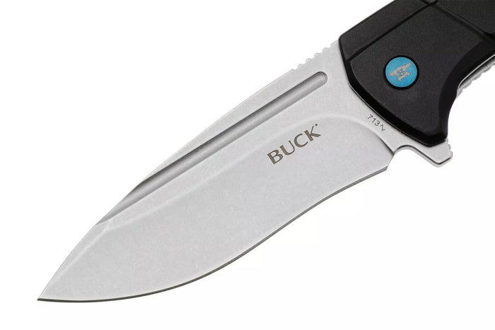 Couteau pliant BUCK RUCKUS 0713BLS manche noir et bleu 12cm