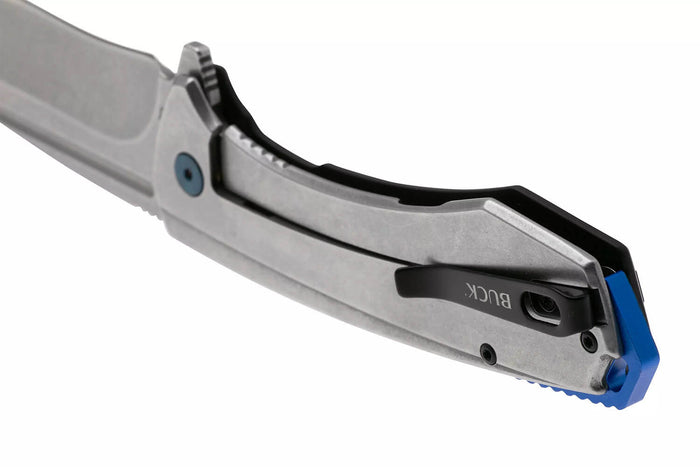 Couteau pliant BUCK RUCKUS 0713BLS manche noir et bleu 12cm