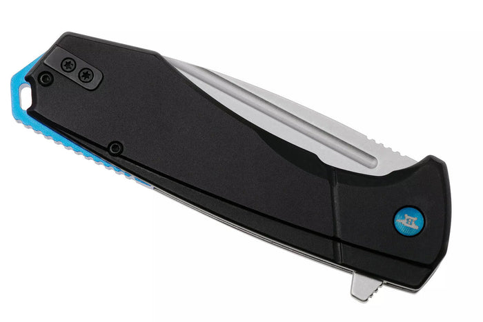 Couteau pliant BUCK RUCKUS 0713BLS manche noir et bleu 12cm
