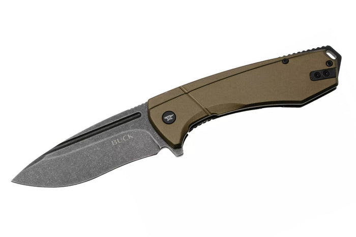 Couteau pliant BUCK RUCKUS 0713GRS manche vert 12cm