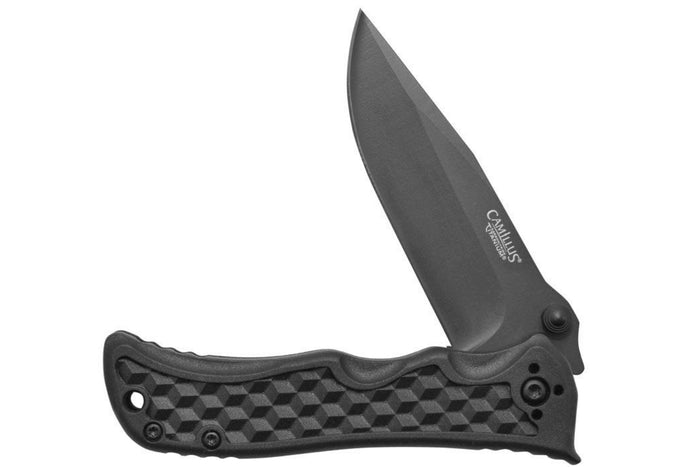 Couteau pliant Camillus Reverb manche en nylon et fibres de verre à motif cubique 9,5cm