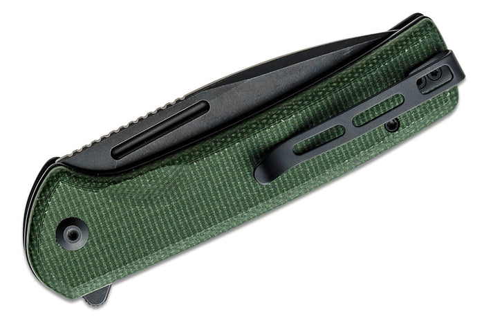 Couteau pliant CIVIVI Conspirator C210062 lame Blackwash et manche Micarta vert 11,7cm