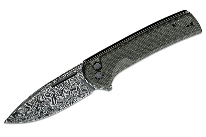 Couteau pliant CIVIVI Conspirator C21006DS1 lame Damas manche Micarta noir et vert 11,7cm